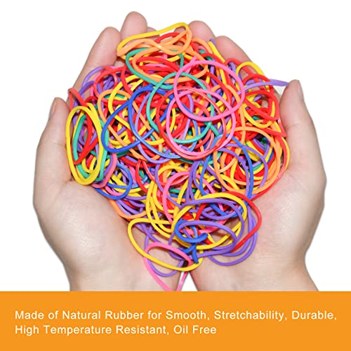 Jikiou Colorful Rubber Bands, 280Pcs Rubber Bands, Rubber Bands Office Supplies, Rubber Bands For Office, Colored Rubber Bands, Elastics Bands, Rubber Band Bulk（Unstretched Diameter:1-1/2 Inch,Red,Yellow, Blue,Green,Pink,Purple,Orange） #TOP1