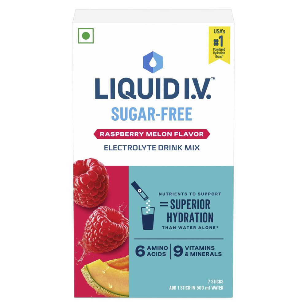 LIQUID I.V. SUGAR FREE - RASPBERRY MELON | 7 STICKS = 3.5L WATER | ELECTROLYTE DRINK MIX POWDER 7X10G |SODIUM, POTASSIUM & MAGNESIUM HYDRATION DRINK|NO SUGAR-image-13