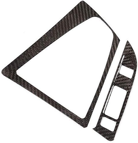 Miniatura 2 de YIWANG 100% fibra de carbono real coche cambio cambio marco marco marco ajuste para BMW M3 M4 F80 F82 F83 2014-2018 mano izquierda accesorios