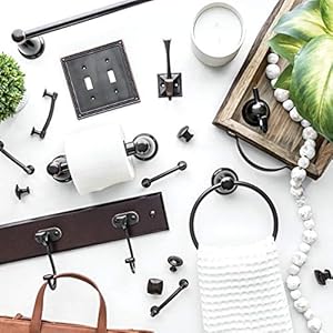 Franklin brass ruavista 5 pack coat and hat wall hooks double hooks for hanging bronze wcopper highlights wall mount hanger backpack purse bag towel organization decorative wall hooks 137246m  urban country home decor