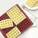 Waffle Silicone Baking Pan, 6-Cavity Nonstick Waffle Silicone Molds, BPA Free Waffle Tray for Waffle Cake Chocolate Candy Craft Soap, 11.5 x 9.8 x 0.6 inches, Red with 3-Hole for Hanging