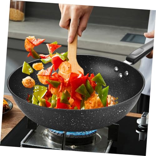 Wok tradicional con piedra Maifan antiadherente para cocina doméstica miniatura 3