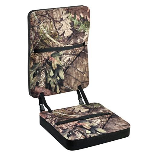 Mossy Oak Deluxe Foam Seat with Back Rest, Break-Up Country