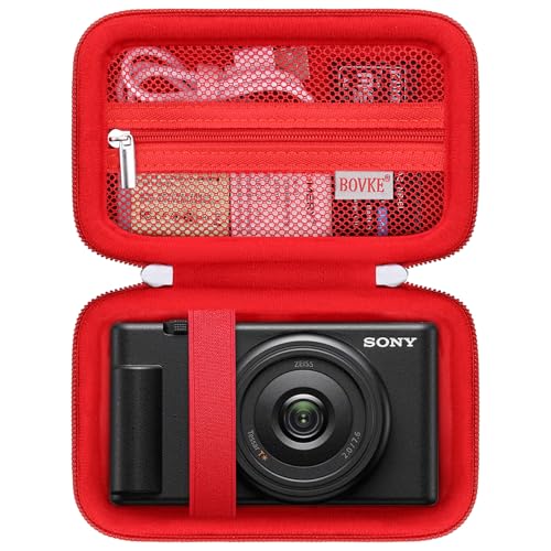 Protégez votre Sony ZV-1 II avec l'étui rigide rouge BOVKE antichoc pour appareil photo de vlog