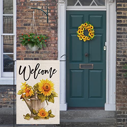 Opulane Summer Garden Flag Sunflower 12X18 Inch Double Sided Small Vertical Burlap Yard Flags Floral Seasonal Outdoor Decor For Farmhouse Rustic Home Lawn Patio Wedding Outside #TOP2