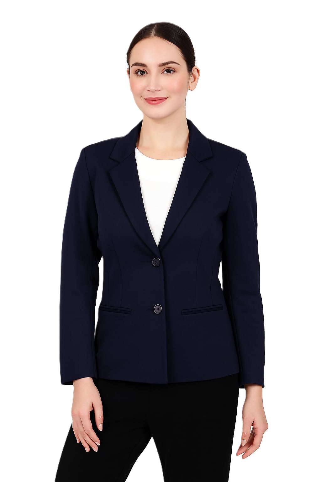 Women's Regular Fit Formal Blazer, 4-Way Stretch Ultra-Light Fabric, Fully Lined-picture-42