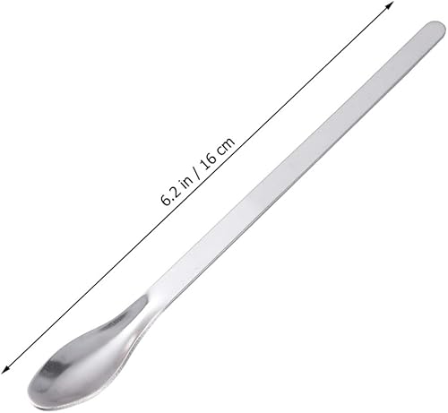 Miniatura 4 de EXCEART Cucharas de medicina de acero inoxidable Espátula de laboratorio Cuchara de laboratorio Micro Cuchara de laboratorio Cuchara de laboratorio
