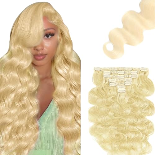 Extension body wave human hair extensions clip in pour coiffure de mariage