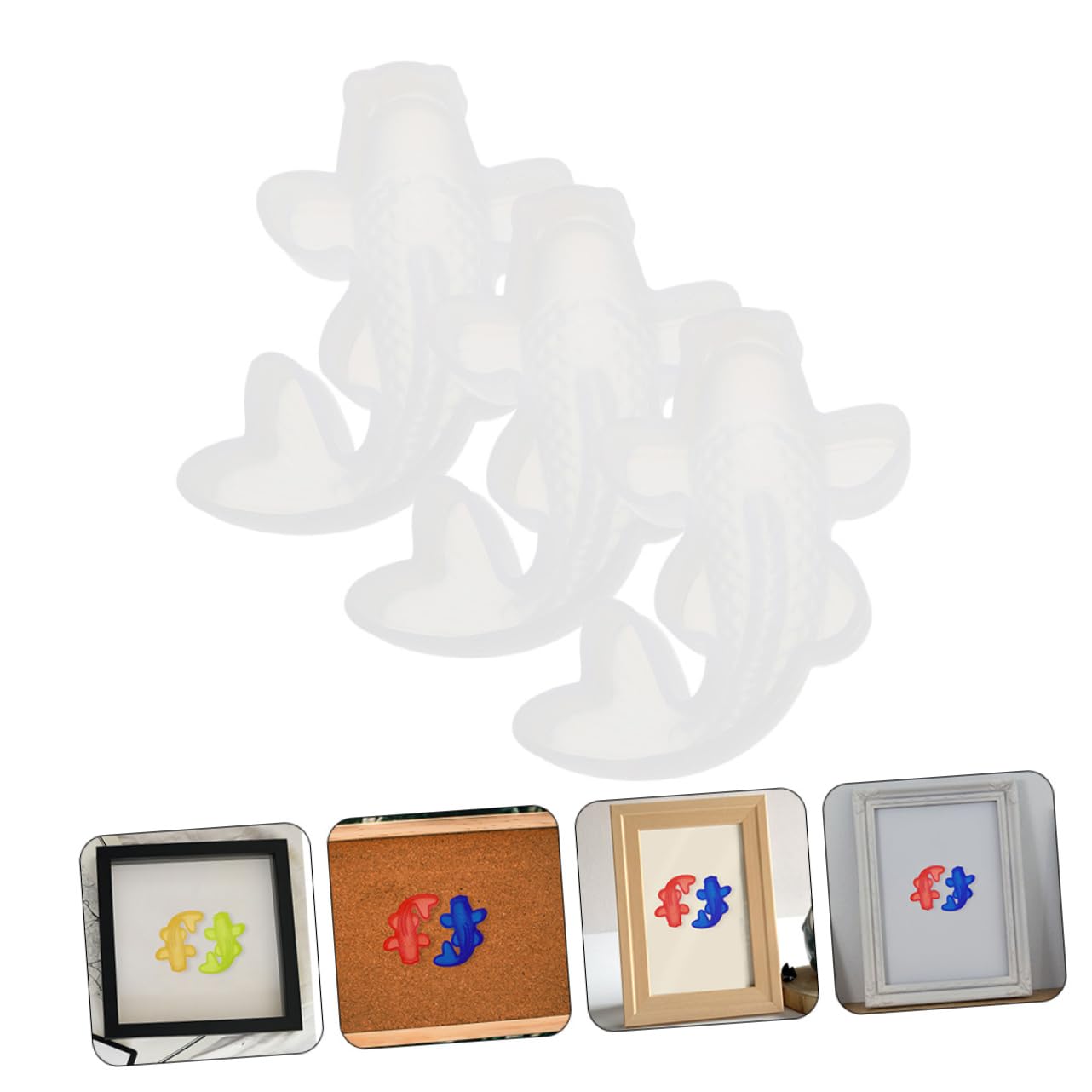 SHINEOFI 12piezas Moldes De Silicona Para Hornear Forma De Herramienta De Repostería Diy Moldes Peces Para Manualidades y Decoración De Postres