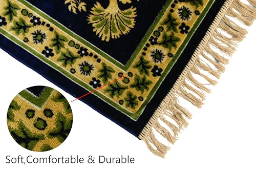 Image of Homitecture Janamaz Prayer Mat - Turkey Soft Velvet Namaz Mat | Premium Aasan for Daily Salah, Janimaz Namaz, Comfortable & Durable Prayer Mat | 44x27 Inch, (13)