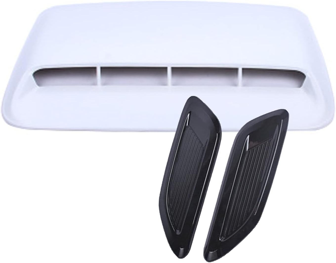 Hood Scoops Air Flow Vent Hood Universal Car Decorative, Decorative Intake Hood Scoop ABS Flow Intake DIY Stickers (Color : Style 1)