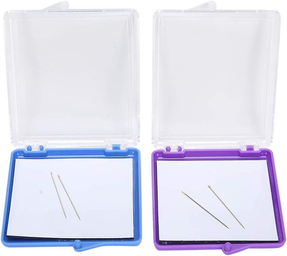 2 Multifunctional Storage Cases with Magnetic Holder for Sewing Needles, Pins, Paper Clips, Practical DIY Tool with Magnetic Holder for