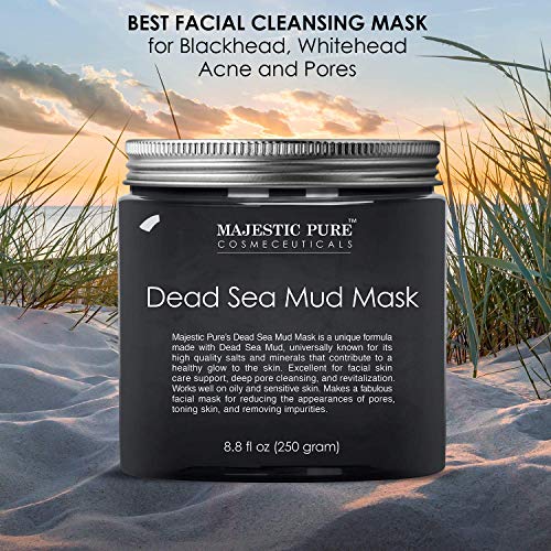 Majestic Pure Glycolic Acid Pads (60 Pads) And Dead Sea Mud Mask (8.8 Oz) Bundle #TOP3