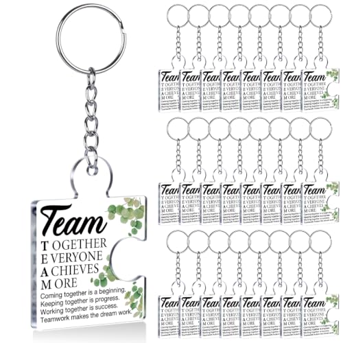 DRMNPKT 24 Pcs Team Gifts Bulk for Coach Thank You Appreciation Keychains