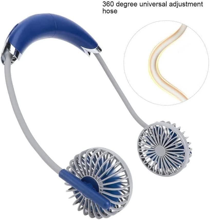 Portable Mini Hanging Neck Sports Fan Hands Free USB Rechargeable Cooling Fan for Outdoor Camping Air Cooler