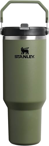 Miniatura 18 de STANLEY IceFlow 2.0 - Vaso con pajilla abatible con asa, 30 onzas, tapa giratoria y popote abatible, botella de agua resistente a fugas, acero