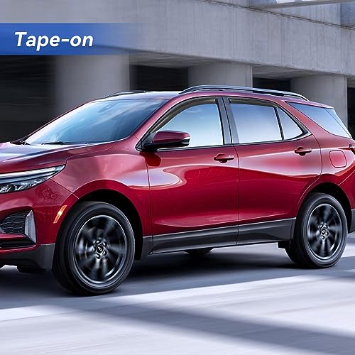 Image of Window Visors Rain Guards Shield for 2018-2024 Chevrolet Equinox, Out-Channel Window Vent Wind Deflectors Visors Shades for 18-24 Chevy Equinox