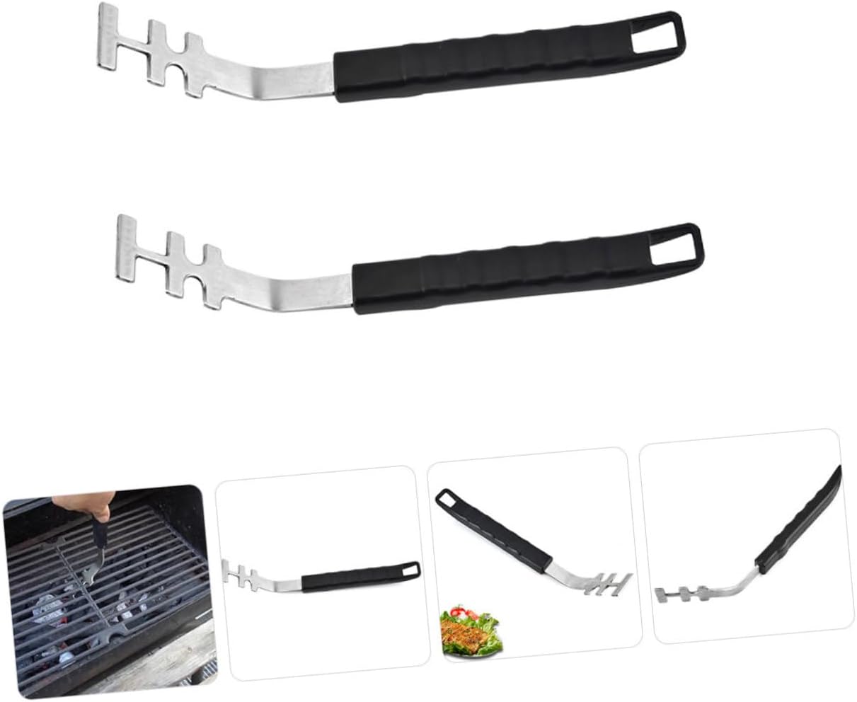 3pcs Stainless Steel Grill Gripper Lifter for Barbecue Net