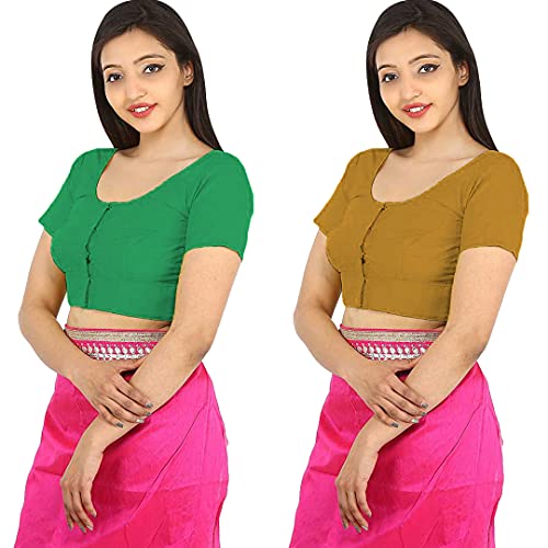 Image of Namita Women's Rubia Cotton Solid Half Sleeve Blouse