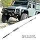 RC Car Simulation Antenne, Metall Fernbedienung Fahrzeug Dekorative Antenne RC Car Upgrade Zubehör für Traxxas RC Crawler Car(290mm) Modellauto-Zubehör