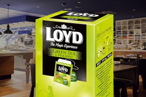 LOYD - HORECA Grüner Tee & Ananas – 20 Einzelverpackte Teebeutel, Hochwertiger Grüntee mit Fruchtiger Ananasnote - Perfekt für Gastronomie, Hotel & Restaurant, Erfrischend, Mild & Aromatisch - 34g