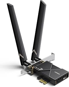 Placă de rețea UGREEN WiFi 7 BE6500 PCIe WLAN, Bluetooth 5.4, 6 GHz, MLO, cu 2 antene de 6 dBi, WPA3, compatibilă cu Windows 11