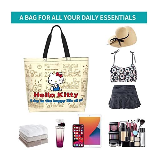 Large Cute Anime Tote Bag For Women Shoulder Bags Shopping Handbags With Cosmetic Big Makeup Bags Cosmetic Storage Bag-A13 #TOP6