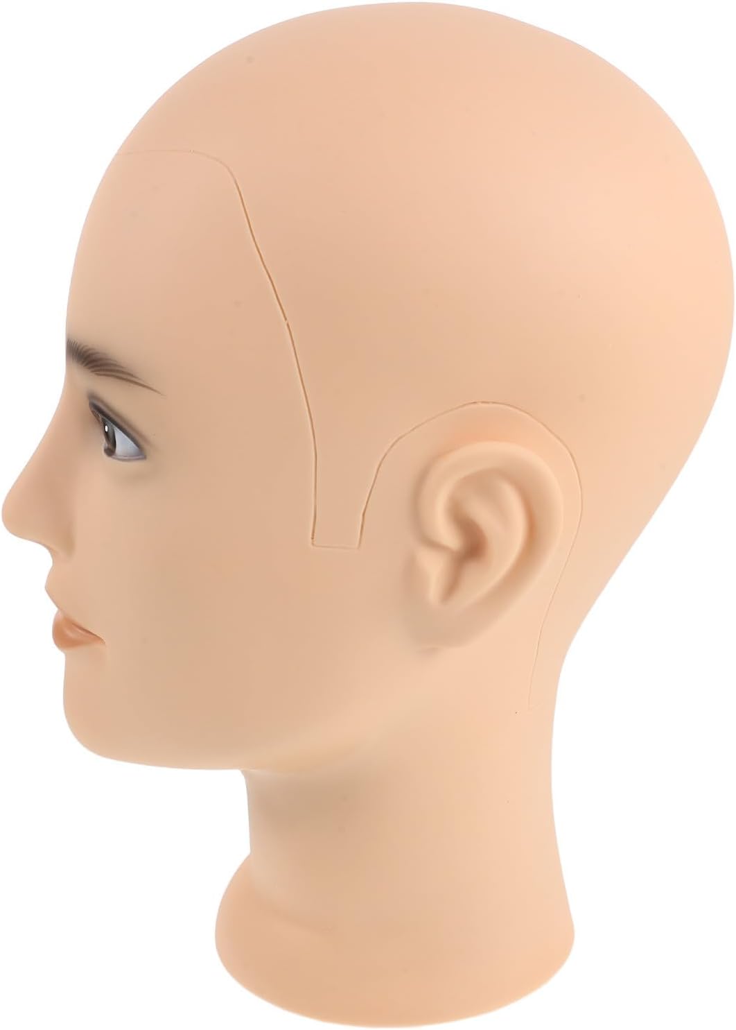 Realistic Male Bald Mannequin Head for Wig Display and Hair Styling, Lightweight Pvc Dummy Head Resistant to Damage, for Shop Display and Hairdresser Training