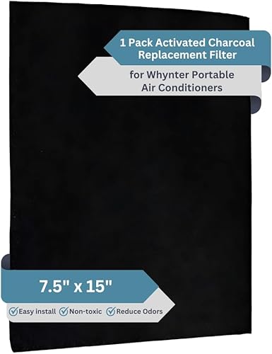 Filtro de repuesto de carbón activado para modelos de CA portátiles Whynter ARC‑14S / ARC‑14SH / ARC‑141BG (ARC‑CF‑14S) – Control de olores y COV