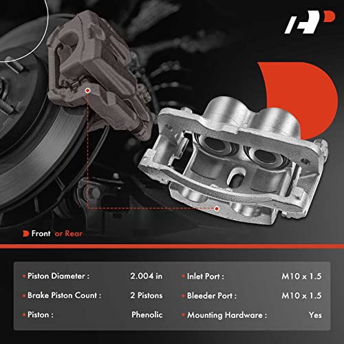A-Premium Brake Caliper Assembly Replacement For Gmc Savana 1500 2500 Sierra 1500 2500 Chevrolet Silverado 1500 2500 3500 Cadillac 2000-2013 Left And Right With 4 Wheel Disc 2-Pc #TOP1
