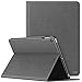 Produktbild INFILAND Hülle für iPad 9,7 2018/2017, (6. Generation/ 5. Generation), iPad Air/Air 2, Slim Halten Sie vorne Schutzhülle hülle mit Auto Schlaf/Wach Funktion,Grau