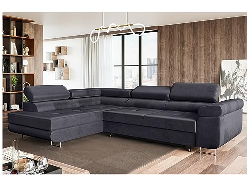 MEBLINI Schlafcouch mit Bettkasten - Ecksofa mit Schlaffunktion...