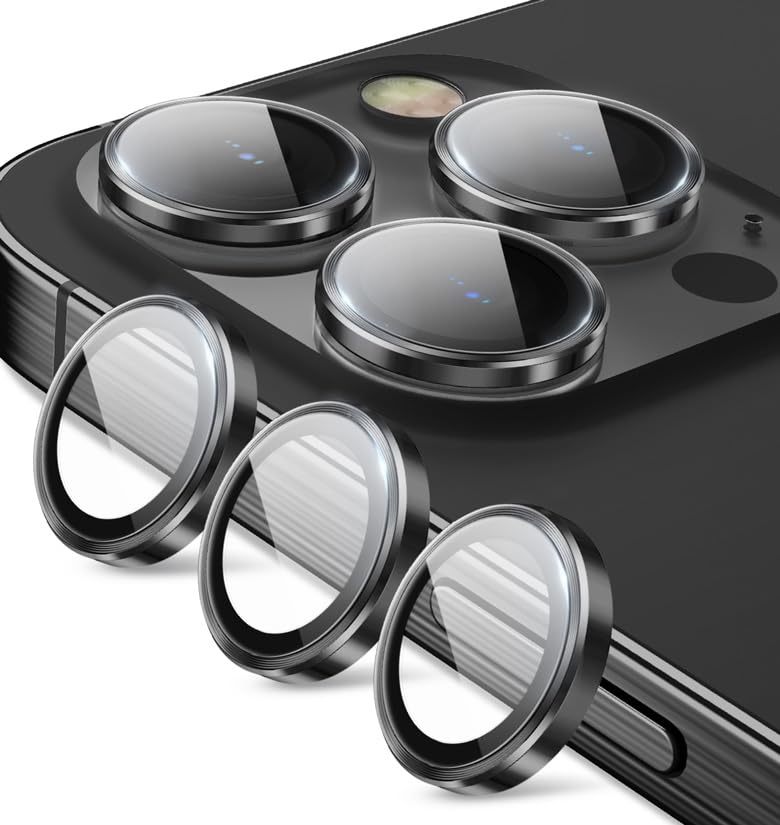 i-Blason Bundle for iPhone 15 Pro Case & iPhone 15 Pro Camera Protector (Black)