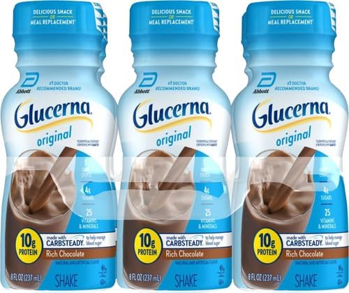 Miniatura 2 de Glucerna Batido nutricional bebida diabética para apoyar el manejo del azúcar en sangre 035oz de proteína 180 calorías chocolate rico botella de 8
