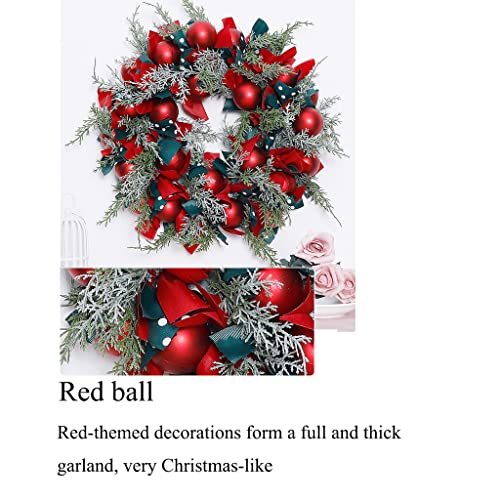 Couronne de Noël 40 cm et couronne d'automne artificielle pour mur maison - 3
