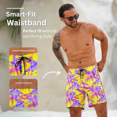 Tucann Men's Trunks 7" Compression Liner Quick Dry Zipper Pocket Chlorine Resistan 4 Way Stretch Swim Shorts for Men4