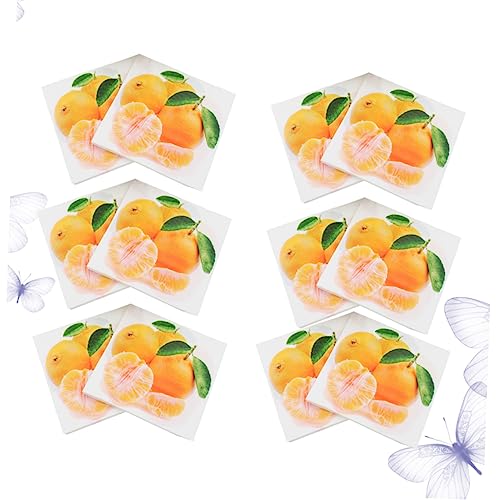 VILLCASE 40 Pçs Guardanapos Coloridos Toalha De Papel Friut Impressão Guardanapo Festa Guardanapo Su