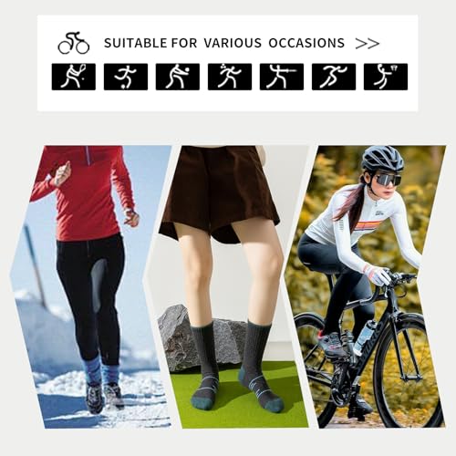 Image of Pleneal Wool Socks for Women - Womens Winter Warm Wool Sock Men Cozy Knit Boots Socks for Women
