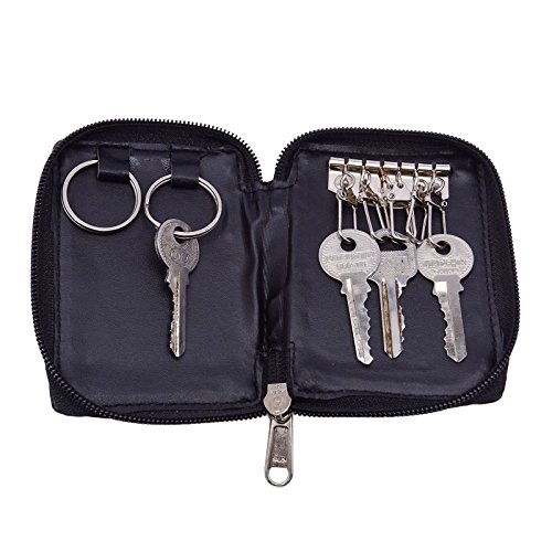 Indianbeautifulart Caso de cuero de imitación Llavero Mujeres Hombres Bolsa titular de la cartera auto del coche llavero