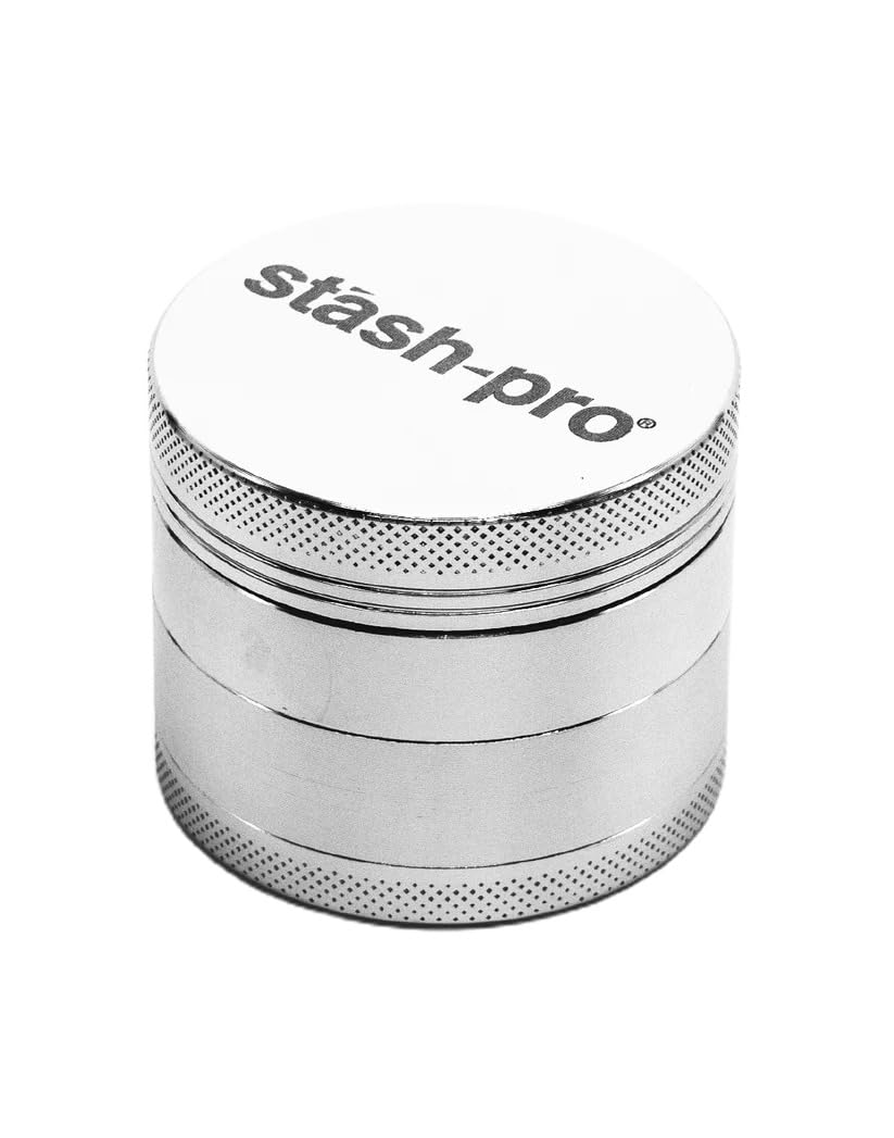 Stash-Pro Crushers Metal Solid Herb Grinder | Herb Crusher Machine Roller Joint Crashers (Silver 50MM)