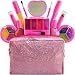 Kids Makeup Kit For Girl - 13 Piece Washable Kids Makeup Set - My First Princess Make Up Kit Includes Blush, Lip Gloss, Eyeshadows, Lipsticks, Brushes, Mirror Cosmetic Bag Best Gift For Girls Original