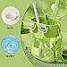 HiGropcore Kawaii Water Bottle Cute Water Bottles with Straw, Double Chamber Water Bottle with Adjustable Strap and Kawaii 3D Stickers, Portable Leakproof Water Jug, 26oz