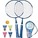 TINTON LIFE 1 Pair Badminton Racket for Children Indoor/Outdoor Sport Game(Blue)