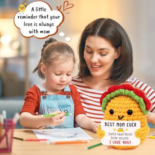 Gifts for Mom Christmas Birthday Gifts from Daughter Son, I Love Best Mom Ever Christmas Birthday Mothers Day Ideas Gift, Funny Crochet New Bonus Step Single Moms Mama Mum Valentines 2025 Present — view 5