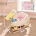 Qaba Pelican Baby Rocking Horse, Plush Stuffed Animal Rocker with Realistic Duck Sound and Safety Belt, Kids Ride on Rocking Horse for Toddlers 18–36 Months, White
