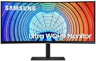SAMSUNG S65UA Series 34-Inch Ultrawide QHD (3440x1440) Computer Monitor, 100Hz, Curved, USB-C, HDR10 (1 Billion Colors), Height Adjustable Stand, TUV-Certified Intelligent Eye Care (LS34A654UXNXGO)
