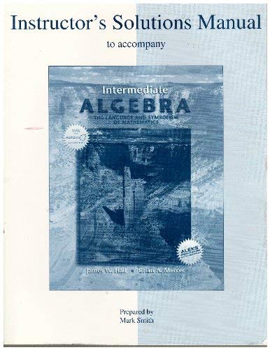 Instructor's Solutions Manual to Accompany Inte... 0072560894 Book Cover