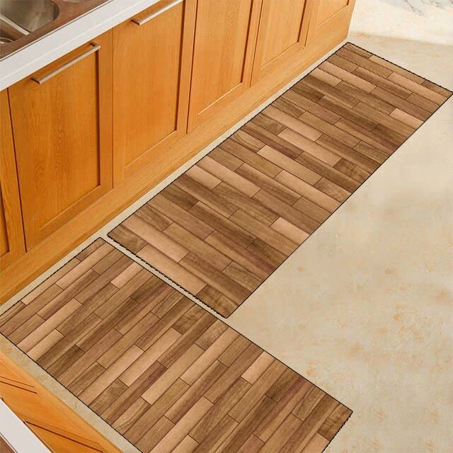 Tapis De Couloir Pour Couloir, Tapis Antidérapant à Grain De Bois Lavable Pour Décoration D'intérieur, Chambre à Coucher, Entrée, Cuisine, Salon, 0,4 à 1,2 M De Largeur