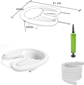 Portable Inflatable Shampoo Basin for Bedridden, Handicapped, Seniors - With Air Pump, Hair Washing Tray for Home, Hospitals, Salons