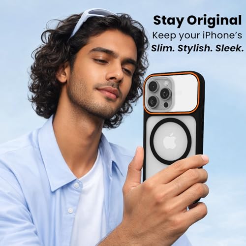 Image of AIBEX Protective Case for iPhone 12 / iPhone 12 Pro|Slim Protective Back Cover with Camera Lens Protection, Strong Magnetic Support & Anti-Slip Grip | Military Grade Drop Protection - Black